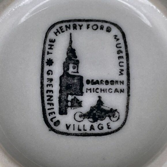 Vintage Henry Ford Museum Greenfield Village Periwinkle Cups & Saucers 7 Sets - Picture 6 of 7
